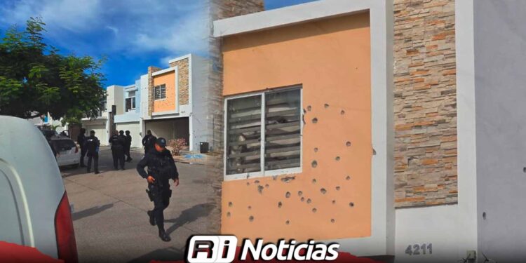 Ataque a balazos contra una residencia en el fraccionamiento Espacios Barcelona, en Culiacán