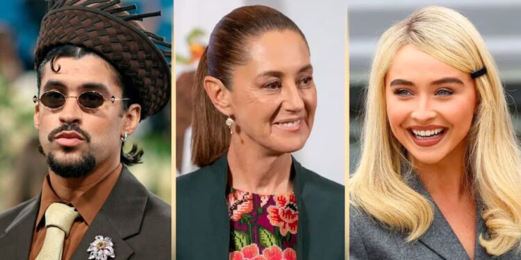 Sheinbaum destaca en el top de las personas más elegantes del 2025 junto a Bad Bunny y Sabrina Carpenter, según The New York Times