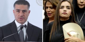 Se reúnen García Harfuch y la alcaldesa de Uruapan, Grecia Quiroz