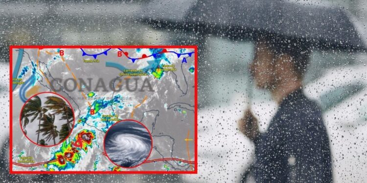 Frente frío y canal de baja presión provocarán lluvias y frío intenso en gran parte del país