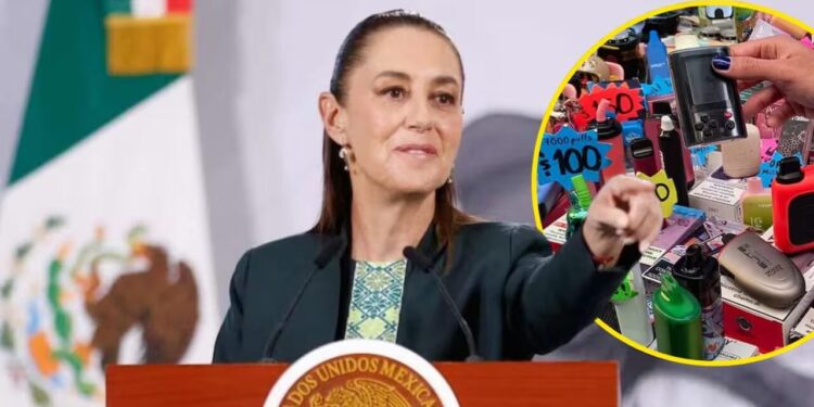 Ante prohibición de vapeadores Sheinbaum destaca que “Hacen mucho daño” y advierte sanciones a quienes los vendan en México