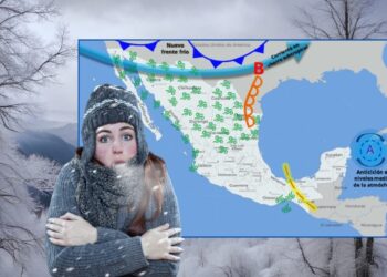 Frente frío 24 activa lluvias muy fuertes, descenso de temperaturas y posible caída de nieve en México este 26 de diciembre