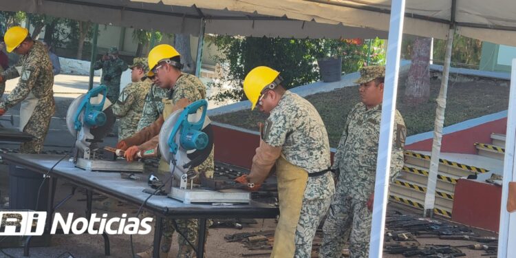 Ejército mexicano destruye 922 armas y 190 mil 496 municione ilícitas
