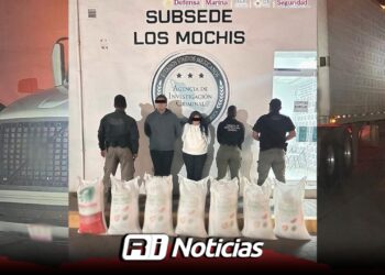 Detienen a dos hombres que trasladaban 320 kilos de metanfetamina en un tractocamión en Ahome