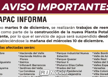 Suspensión de agua potable afectará a 107 colonias del sur de Culiacán a partir del martes