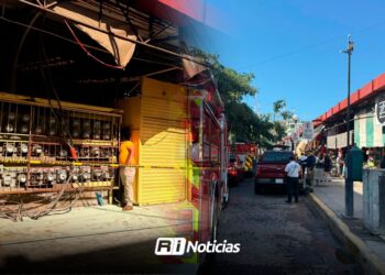 Falla eléctrica en área de medidores genera alerta en el Mercado Pino Suárez