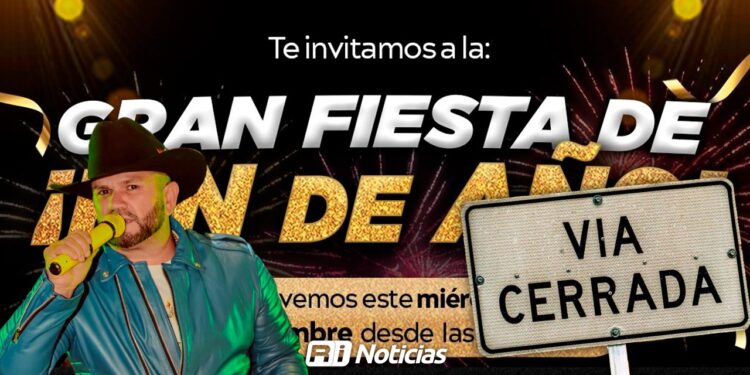Anuncian cierre vial y operativo especial para evento de Año Nuevo