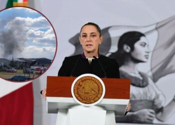 Falla técnica, posible causa de la caída de avioneta en Toluca, dice Sheinbaum