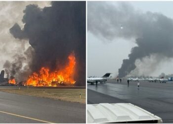 Avión se estrella antes de llegar a la pista; se temen varios muertos