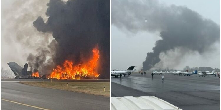 Avión se estrella antes de llegar a la pista; se temen varios muertos