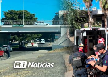 Joven de Enfermería sufre aparatosa caída desde puente de la Obregón en Culiacán