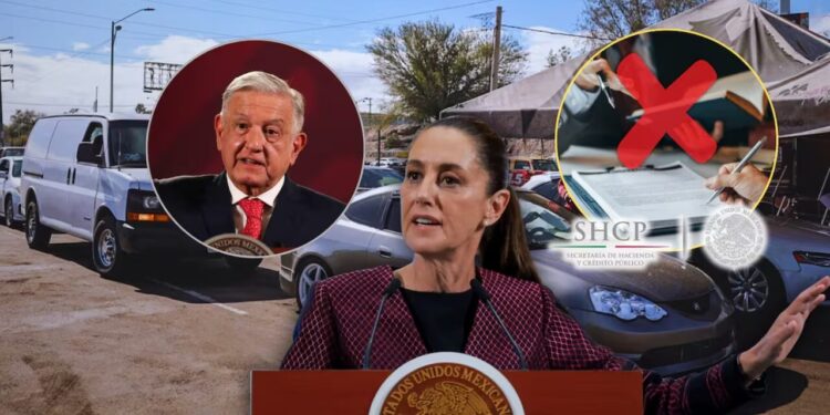 Sheinbaum ya canceló el decreto de AMLO para regularizar autos “chocolate” y este 2026 autos foráneos deberán pagar casi 2 mil pesos de placas