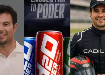 Checo Pérez amplía sus negocios y anuncia alianza con bebida energética rival de Red Bull