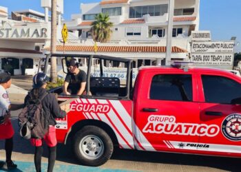 Salvavidas atienden a pescador y pelícano afectados por anzuelo en Mazatlán