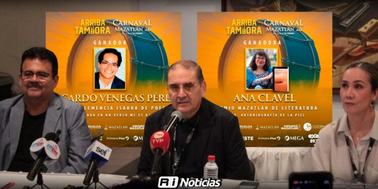 Ricardo Venegas Pérez y Ana Clavel: Ganadores de los Premios de Poesía y Literatura del Carnaval de Mazatlán 2026