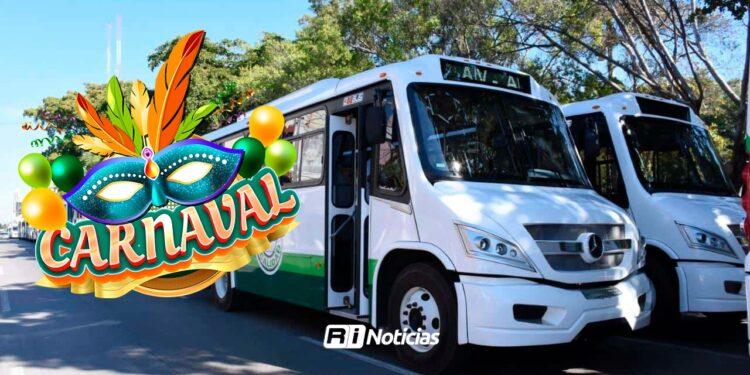 Alianza de Camiones Urbanos prestará servicio nocturno en el Carnaval de Mazatlán hasta las 4:00 de la mañana