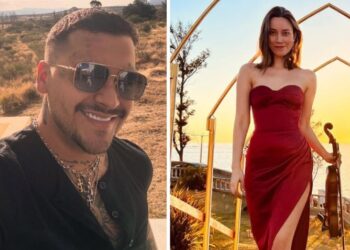 La violinista Esmeralda Camacho se reencuentra con Nodal tras la polémica con Ángela Aguilar, así fue el momento