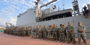 Arriba buque “Usumacinta” con 103 marinos para reforzar seguridad en Puerto Vallarta tras disturbios por asesinato de El Mencho