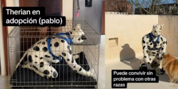 Therian de 42 años que se identifica como un perro dálmata busca ser adoptado