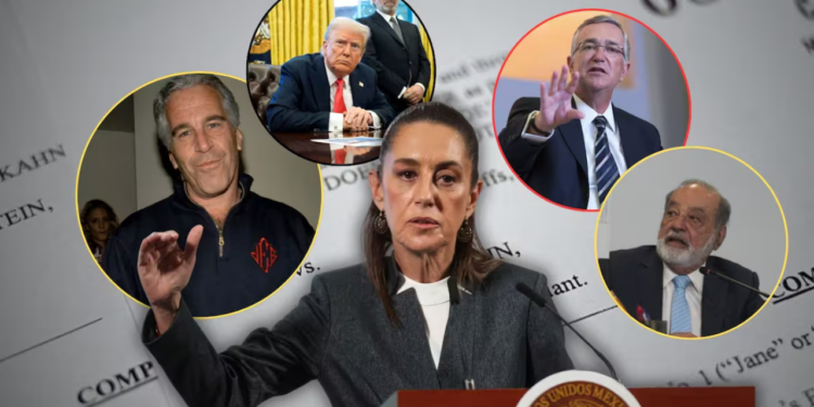 Tras la vinculación de empresarios mexicanos como Ricardo Salinas Pliego y Carlos Slim con los archivos de Epstein, Sheinbaum descartó acciones, pero aseguró que México colaborará si el Departamento de Justicia de EEUU lo solicita