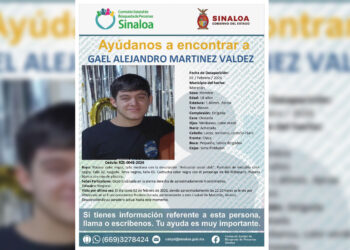 Piden ayuda para localizar a joven de 18 años desaparecido en Mazatlán