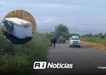 Localizan restos humanos dentro de una hielera en carretera de Elota