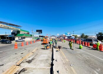 Por avance en la construcción del puente vehicular norte, cerrarán retorno frente a la Central de Abastos