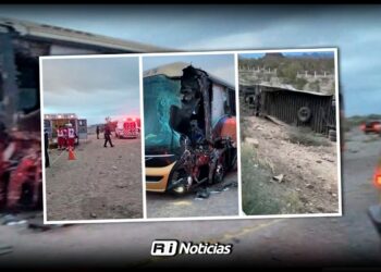 Tragedia en carretera de Sonora deja cuatro muertos tras choque entre autobús y tráiler