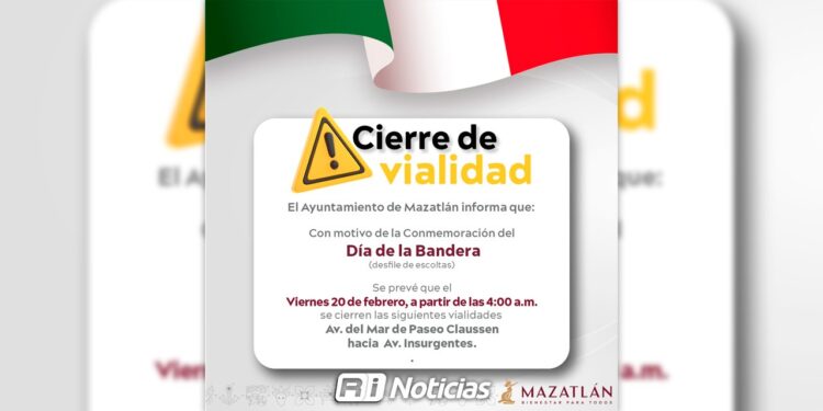 Cierre vial por desfile del Día de la Bandera en el Malecón mañana viernes