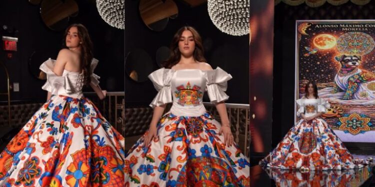Emily Cinnamon, hija del ‘Canelo’ Álvarez, debuta como MODELO en la Fashion Week de Nueva York con un diseño oaxaqueño