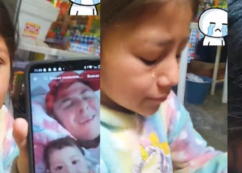 Niña rompe en llanto al ver que su papá presume momentos con su hija de otra familia