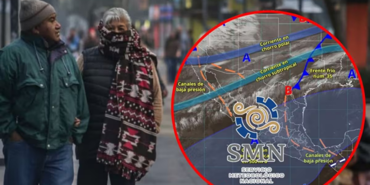 Frente Frío 42 pasará por México bajando las temperaturas y causando lluvias este sábado