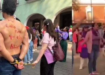 Iba a la marcha con su novia para “apoyar”, pero terminó exhibido por su ex pareja: “Tienes un hijo que no mantienes”