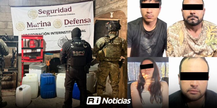 Caen cuatro presuntos integrantes de célula criminal y desmantelan narcolaboratorio en Sinaloa