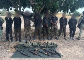 Hay cuatro menores de edad entre los 10 detenidos con armamento en Escuinapa