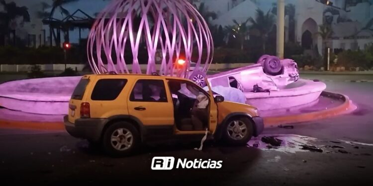 Evaluarán daños en glorieta tras accidente vial en Mazatlán