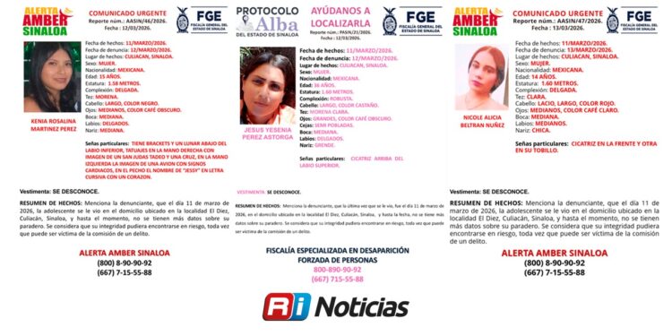 FGE confirma que tres mujeres fueron privadas de la libertad en Bachigualatito; ya hay ficha de búsqueda