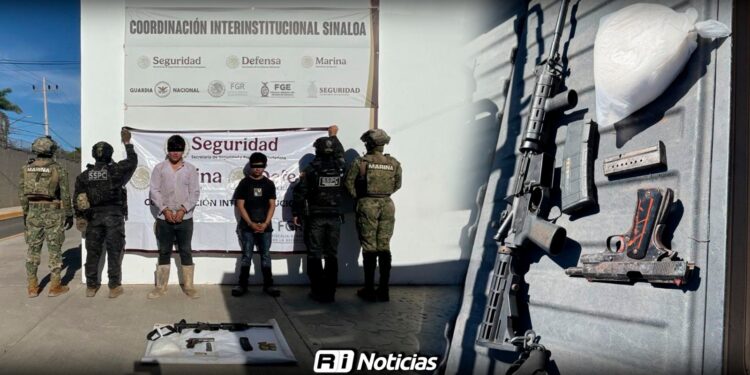 Caen dos presuntos generadores de violencia tras persecución en Sinaloa