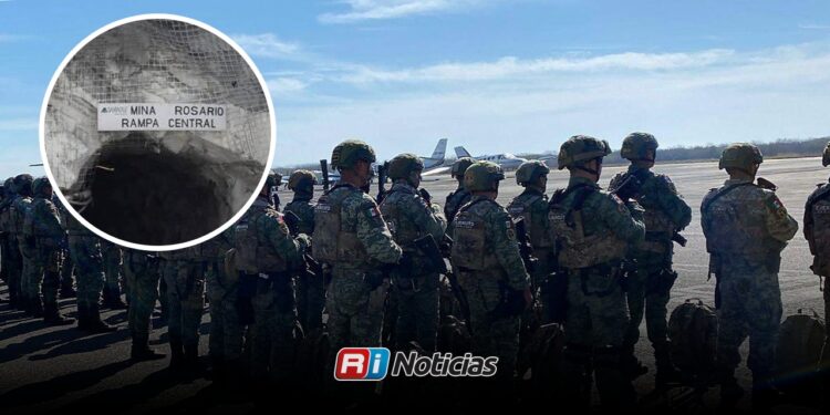 37 militares llegan a Sinaloa para el rescate de 4 mineros atrapados tras colapso de mina en El Rosario