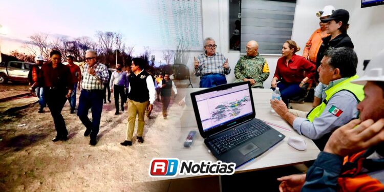 Ruben Rocha Moya supervisa trabajos de rescate de los mineros atrapados en Rosario