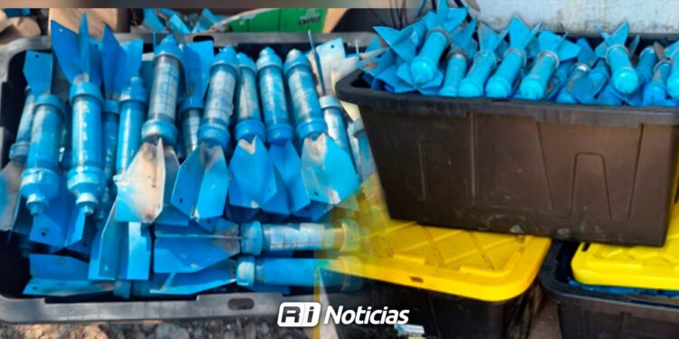 Aseguran y destruyen más de 300 explosivos en campamento clandestino en Badiraguato
