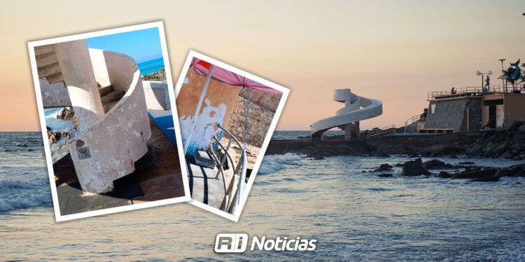 Delimitan acceso en Carpa Olivera por trabajos de mantenimiento