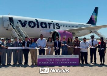 Con 186 pasajeros llega a Mazatlán el vuelo inaugural Mazatlán-Guadalajara