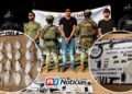 Marina detiene a tres personas y asegura presunta droga, armas y centro de monitoreo apócrifo en Sinaloa
