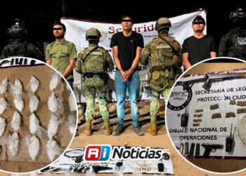 Marina detiene a tres personas y asegura presunta droga, armas y centro de monitoreo apócrifo en Sinaloa