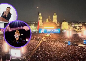 Sheinbaum dice que vio concierto de Shakira por una ventanita de Palacio: “Es muy querida por las familias mexicanas”