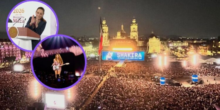 Sheinbaum dice que vio concierto de Shakira por una ventanita de Palacio: “Es muy querida por las familias mexicanas”