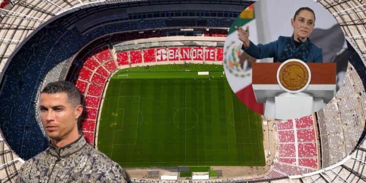 Claudia Sheinbaum reclama ausencia de Cristiano Ronaldo en Estadio Banorte