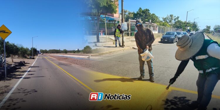 Refuerzan seguridad vial con señalización y pintura en distintos puntos de la ciudad