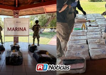 Aseguran embarcación con 230 paquetes de presunta cocaína en las costas de Michoacán